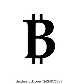 Minimal Bitcoin Symbol in Circle Logo Icon – Cryptocurrency  Coin Collection Vector
