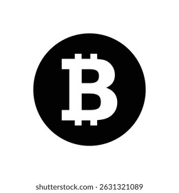 Minimal Bitcoin Symbol in Circle Logo Icon – Cryptocurrency  Coin Collection Vector
