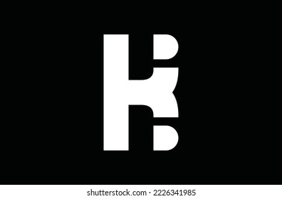 Minimal BK logo. Icon of a KB letter on a luxury background. Logo idea based on the BK monogram initials. Professional variety letter symbol and KB logo on background.