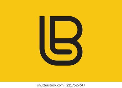 Minimal BL logo. Icon of a LB letter on a luxury background. Logo idea based on the BL monogram initials. Professional variety letter symbol and LB logo on background.