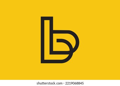 Minimal BL logo. Icon of a LB letter on a luxury background. Logo idea based on the BL monogram initials. Professional variety letter symbol and LB logo on background.