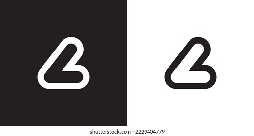 Minimal BL logo. Icon of a LB letter on a luxury background. Logo idea based on the BL monogram initials. Professional variety letter symbol and LB logo on black and white background.