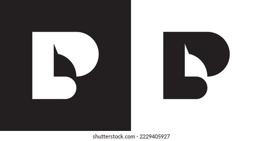Minimal BL logo. Icon of a LB letter on a luxury background. Logo idea based on the BL monogram initials. Professional variety letter symbol and LB logo on black and white background.