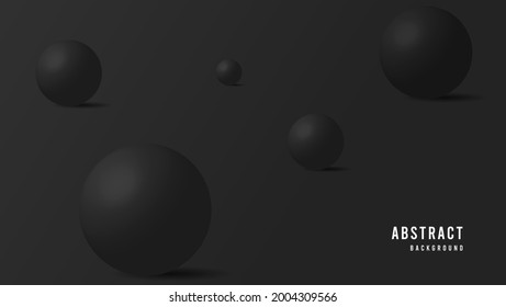 Fondo geométrico mínimo negro 3d de formas geométricas