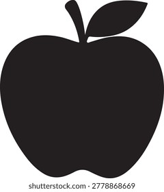 Icono Vector silueta manzana