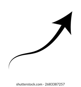 Diseño de icono al revés de flecha negra mínima.