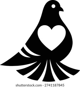 Minimal black bird silhouette logo with clean curves and simple modern shape. Ideal for wildlife brands, nature themes, eco projects, and creative business identity.