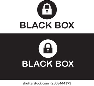 Design de logotipo de caixa preta, Vetores de logotipo de texto Arte Imagens e Fotos