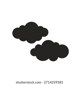 Silueta de nubes negras mínimas: linda ilustración de cielo para proyectos y fondos de bricolaje