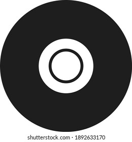 Minimal Black Computer CD Concept Icon 