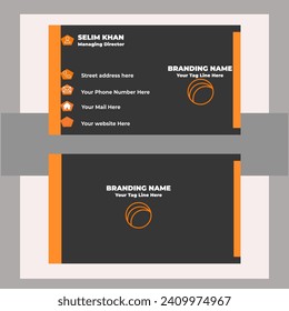 Minimal Black corporate Business card design