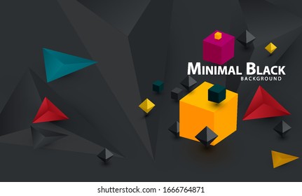 Minimal Black Elegant Vectors Eps 10