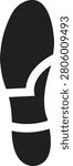 Minimal Black Footprint Symbol Flat Filled Footstep Vector Pack Human Foot Print Silhouette Icon