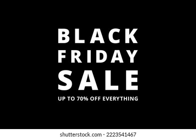 Minimal Black Friday Sale-Up to 70 Percent off Everything-Banner Ad