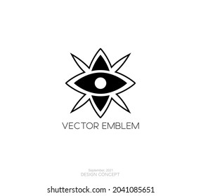 Minimal schwarz geometrisches Design-Element für Logo, Symbol, Emblem, Symbole und Rahmen. Vektorgrafik