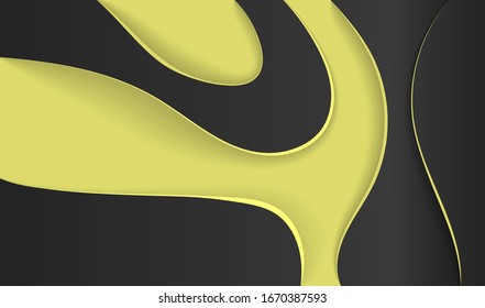 Diseño minimo en blanco y negro y dorado para banners, presentaciones, volantes, carteles e invitaciones.3d conjunto de ilustraciones en papel. Eps10. - Ilustración de vectores