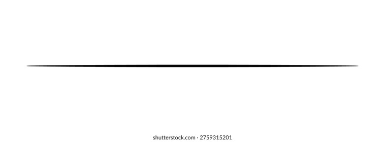 Minimal black horizontal divider line. Simple thin decorative separator element. Clean minimalist border line design. Elegant straight line divider