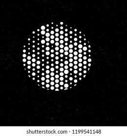 A Minimal Black Ink Word Vector Design, Black Background.