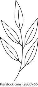Minimal black line drawing