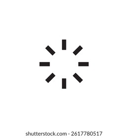 Minimal black loading spinner icon design Vector