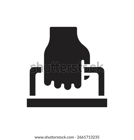 Minimal black outline icon symbolizing easy to carry