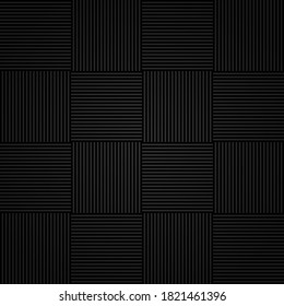 Minimal black plait lines seamless pattern design. 
