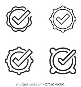 Minimal black vector icons showcasing AI model testing, validation, and monitoring systems.
