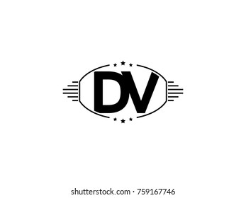 Minimal Black Vector Initial Dv Logo Stock Vector (Royalty Free ...