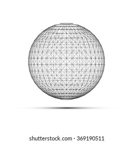 Globo 3D mínimo en blanco y negro | Diseño EPS10 para su empresa
