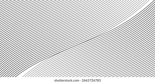 Minimal Black and White Abstract Wavy Line Background. modern trendy design in vector illustration