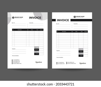 672 Black and white invoice template Images, Stock Photos & Vectors ...