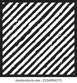 Minimal Black and White Diagonal Stripes