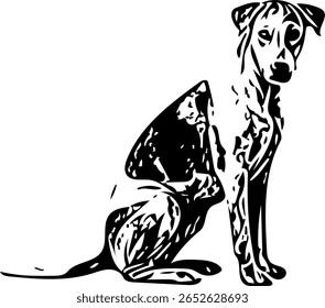 Mínima ilustração em preto e branco com linhas limpas e alto contraste, adequado para impressões, decoração e projetos gráficos.