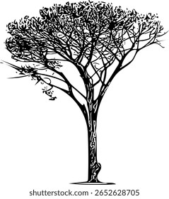 Mínima ilustração em preto e branco com linhas limpas e alto contraste, adequado para impressões, decoração e projetos gráficos.