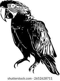 Mínima ilustração em preto e branco com linhas limpas e alto contraste, adequado para impressões, decoração e projetos gráficos.