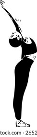 Mínima ilustração em preto e branco com linhas limpas e alto contraste, adequado para impressões, decoração e projetos gráficos.