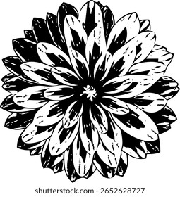 Mínima ilustração em preto e branco com linhas limpas e alto contraste, adequado para impressões, decoração e projetos gráficos.