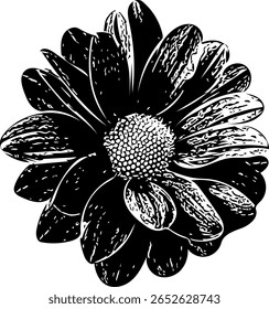 Mínima ilustração em preto e branco com linhas limpas e alto contraste, adequado para impressões, decoração e projetos gráficos.