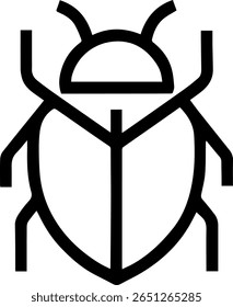 Uma marca de logotipo mínima, preta e branca com um logotipo criativo e estilizado do besouro