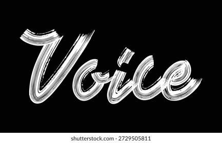 Mínima tipografía en blanco y negro con una sola palabra poderosa inspirada en el activismo global, los derechos humanos y los temas de justicia social. Diseño de letras de pincel limpio adecuado para carteles de protesta, campañas de ONG, Uso editorial, ropa y proyectos gráficos modernos.