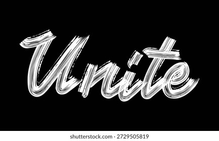Mínima tipografía en blanco y negro con una sola palabra poderosa inspirada en el activismo global, los derechos humanos y los temas de justicia social. Diseño de letras de pincel limpio adecuado para carteles de protesta, campañas de ONG, Uso editorial, ropa y proyectos gráficos modernos.