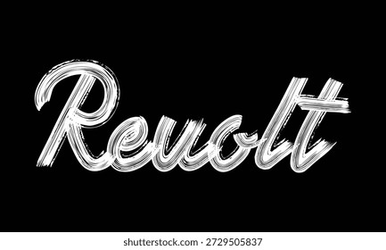 Mínima tipografía en blanco y negro con una sola palabra poderosa inspirada en el activismo global, los derechos humanos y los temas de justicia social. Diseño de letras de pincel limpio adecuado para carteles de protesta, campañas de ONG, Uso editorial, ropa y proyectos gráficos modernos.