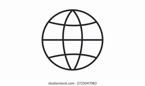 Icono de Vector blanco y negro mínimo de un globo con ondas de sonido, que simboliza la comunicación global, las notificaciones mundiales y el alcance internacional. Ideal para plataformas de comercio electrónico, App móviles, Sitios web, paneles y productos digitales. Limpio, escalable y versátil para interfaz de usuario, diseño de UX, servicios globales, alertas e interfaces de negocios en línea.