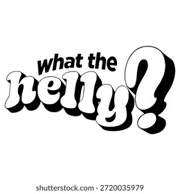 Mínimo blanco y negro lo que el Vector de tipografía infernal con signo de interrogación y sombra audaces