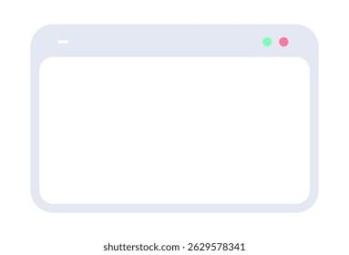 Minimal Blank Browser Window. Webpage Mockup Template with Simple UI