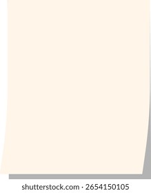 Minimal blank paper illustration. Useful as a memo, note, document, invitation, or printable template for educational, office, or design use.

