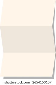 Minimal blank paper illustration. Useful as a memo, note, document, invitation, or printable template for educational, office, or design use.

