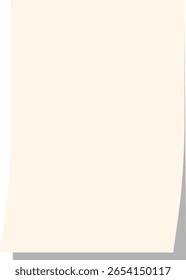 Minimal blank paper illustration. Useful as a memo, note, document, invitation, or printable template for educational, office, or design use.


