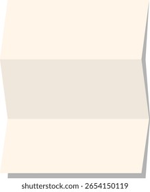 Minimal blank paper illustration. Useful as a memo, note, document, invitation, or printable template for educational, office, or design use.

