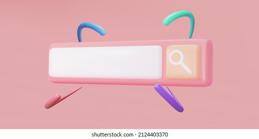 Minimale leere Suchleiste auf beigem Hintergrund. Suchbegriff. Vektorgrafik.